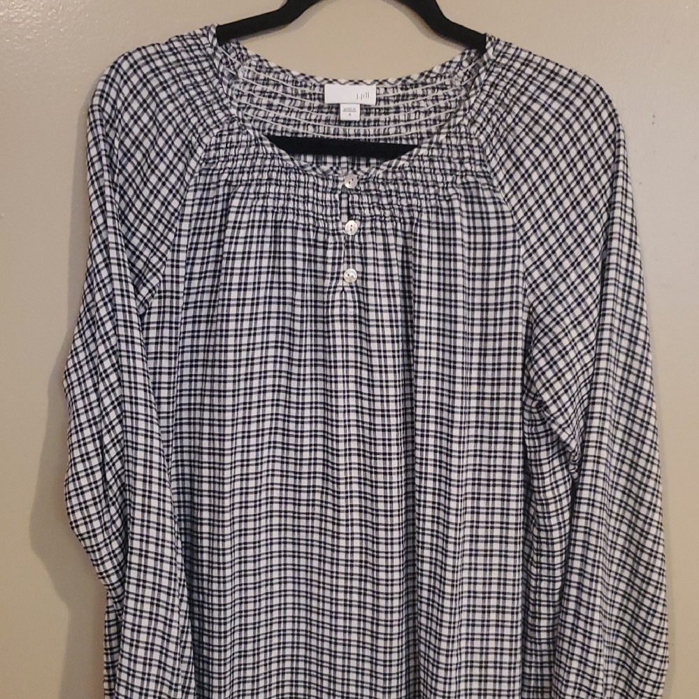 J Jill Plaid Women's Top